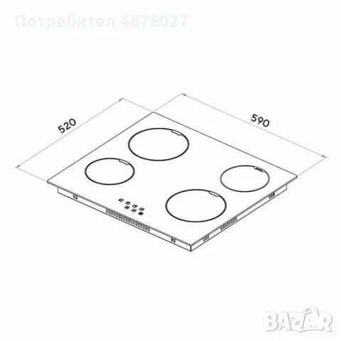 Плот за вграждане - инфрачервен 4 плочи, снимка 2 - Котлони - 55683559