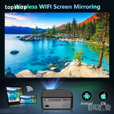 Чисто нов Full HD Смарт Проектор VGKE T28 с Android и Wi-Fi за домашно кино  , снимка 5 - Плейъри, домашно кино, прожектори - 54967120