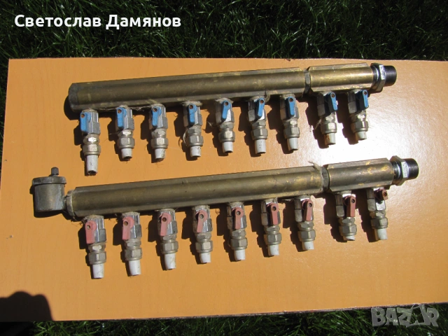 Месингови колектори за парно с кранчета , снимка 3 - ВИК - 54417820