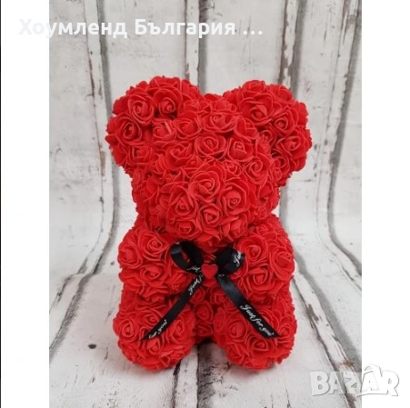 Мече от РОЗИ в кутия - ПОДАРЪК за Св. Валентин, снимка 5 - Други - 54355802