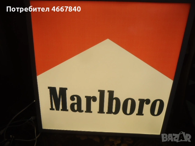 MARLBORO светеща табела. размер около 60х60х3 см., снимка 3 - Други ценни предмети - 54438804