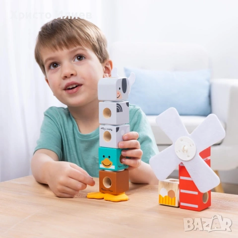 Дървен конструктор Melissa & Doug Blockables Горски приятели Ферма 16 части 2 вида, снимка 17 - Конструктори - 53411787