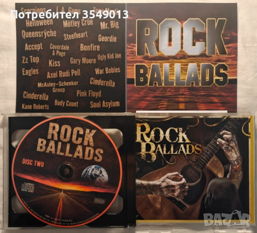 CD / ЦД компакт дискове-ROCK BALLADS VOL.1&VOL.2 [1995]/Golden Rock Ballads vol.1&vol.2 [1998] [2CD], снимка 10 - CD дискове - 54582514