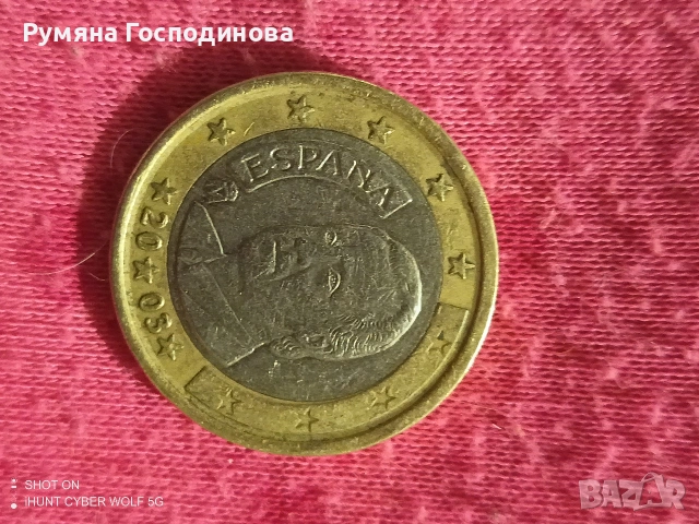 ценни евромонети 1 евро 2003 от Испания и Франция 2012 R