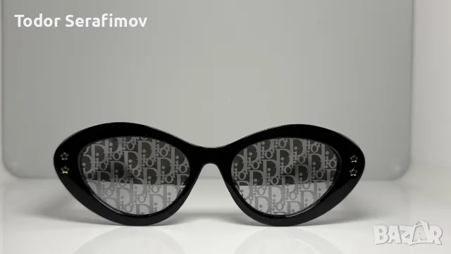 Слънчеви очила Dior DiorMidnight B1I – Черни с бели дръжки / Monogram стъкла