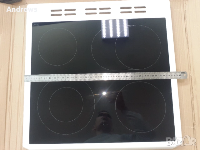 Стъклокерамичен плот за печка 50см / 593мм х 595мм с котлони елипса, снимка 3 - Печки, фурни - 54093059