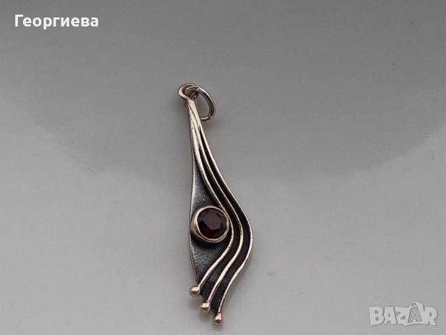 Висулки с гранат, цитрин и сваровски цирконий 