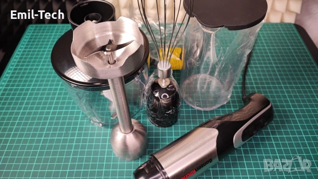 Пасатор Bonsenkitchen 4-в-1 1000W + стъклени кутии подарък, снимка 6 - Чопъри и пасатори - 54595037
