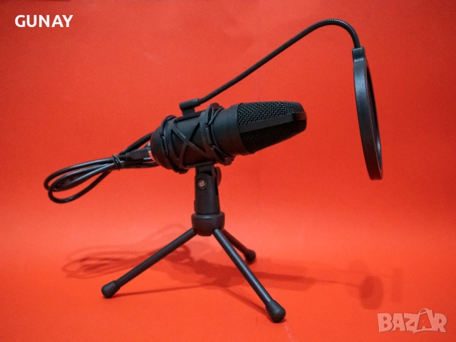 Sandberg Condenser USB Microphone 126-09 Кондензаторен Студиен Микрофон Стрийм Гейминг PC, снимка 10 - Микрофони - 55080759