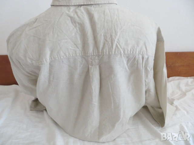 Мъжки ризи с дълъг ръкав от лен, снимка 9 - Ризи - 54323531