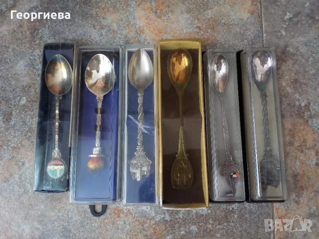 Нови колекционерски посребрени лъжички 6 броя