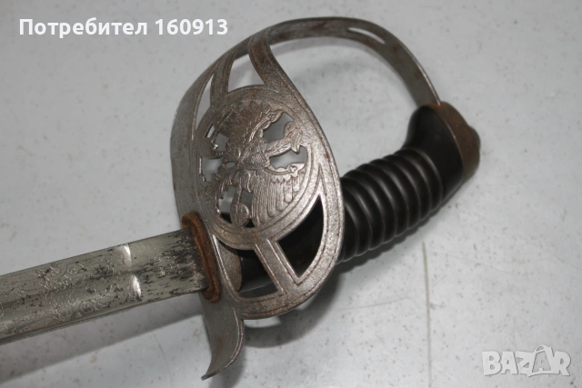 Немска империя пруска сабя двустранно гравирана., снимка 12 - Антикварни и старинни предмети - 54963099