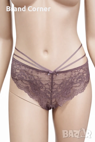 Hunkemöller дантелено долнище размер L в пепеляво лилав цвят