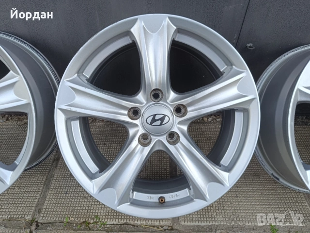 Алуминиеви джанти 17 ' цола с датчици 5x114,3 Хюндай / HYNDAI MAZDA KIA ET45 7J , снимка 8 - Гуми и джанти - 54182588