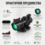 Оптика 4×32 мерник с фибро влакно тактически бързомер за въздушна пушка еърсофт лов оптически прицел, снимка 4