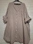 СТРАХОТНА ТУНИКА РИЗА ZIZI ОТ ЛЕН 2XL-4XL, снимка 1