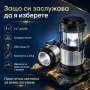 Мощна акумулаторна соларна лампа за къмпинг LED фенер USB соларен панел работна за риболов туризъм, снимка 6