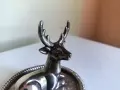 Винтидж Посребрена Стойка За Пръстени- Еленче, снимка 2