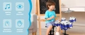 Детски комплект барабани Drum Set Kids Jazz Drum Blue, снимка 3