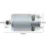 DC мотор RS550 18V-21V 28.000 об./мин. 90W, въртящ момент 1Nm, 12 зъба – за акумулаторен 10325, снимка 7