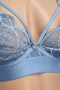 Комплект дамско бельо Hunkemöller – сутиен 75C и бикини XL, светлосиня дантела, снимка 7