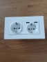 Двоен контакт за вграждане в стена с USB портове, снимка 1
