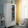 Детски Гардероб ИКЕА Sundvik - дърво масив светло сив, снимка 6
