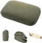 Нова Компактна възглавница за път кола къмпинг с калъфка зелена мемори пяна, снимка 1