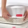 PIKOLIN Водоустойчив протектор за матрак 135x190/200 см, капитониран и дишащ, копринено усещане, снимка 6