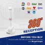 Chaowei DVB88 – Усилена вътрешна HDTV антена за цифрова телевизия DVB-T/T2 с усилвател, снимка 4