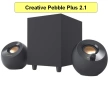 5 вида тонколони Creative PEBBLE PRO X PLUS Bluetooth Разопаковани Продукти с Гаранция, снимка 4