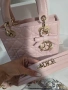 Lady Dior Дамска Розова Чанта От Агнешка Кожа Код Brand Luxury Fashion20, снимка 10