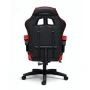Удобен геймърски стол с поставка за крака и масажна лумбална възглавница, Черно-червен, снимка 5