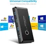 GeekerChip USB 3.0 Switch 2 към 4, KVM USB суич за 2 компютъра, 5Gbps, с 2 USB кабела, снимка 4