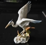 Hutschenreuther Achtziger Germany Porcelain Heron / Crane Bird “Жеръвът” Код P2239, снимка 4