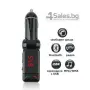 Блутут за кола (MP3player  FM предавател  зарядно USB и Bluetooth) / Материал на корпуса: метал, ABS, снимка 4