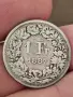 1 франк 1887 год, сребро, тегло 5.00 гр, проба 835/1000, снимка 2