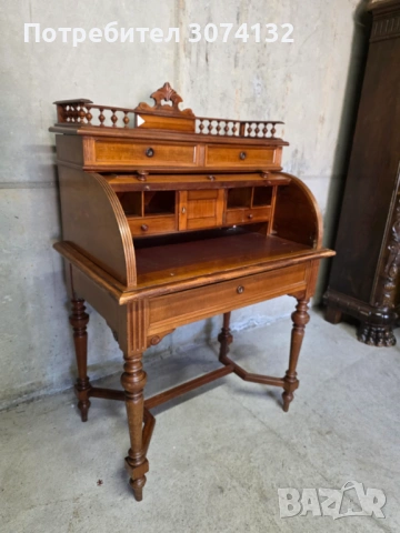 Красиво дървено бюро в ретро стил, снимка 2 - Бюра - 54283721