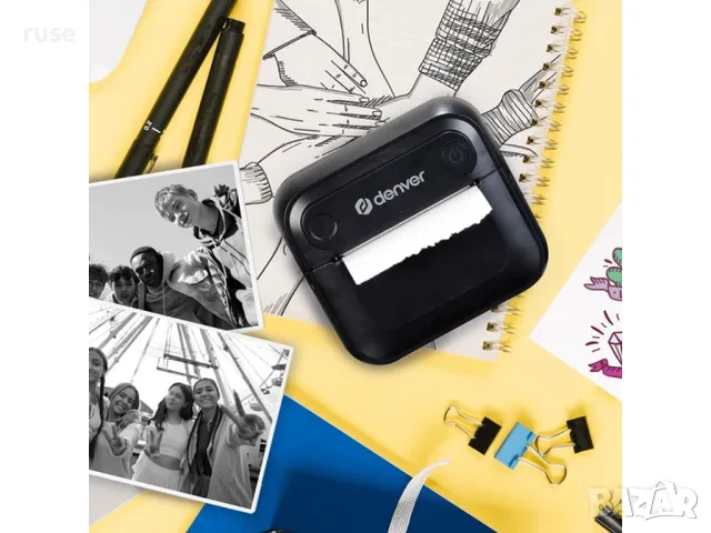 Термопринтер Denver MBP-32BК Bluetooth 1200 mAh акумулаторна батерия, снимка 10 - Друга електроника - 55678909