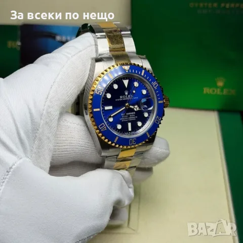Rolex Submariner Bluesy Мъжки Часовник С Кутия Документи И Подаръчна Чанта Код Chronolux55, снимка 6 - Мъжки - 55649105