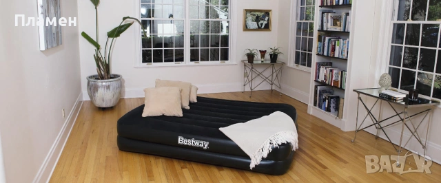 НАДУВАЕМ двоен ДЮШЕК легло, матрак спалня Bestway® Tritech  с ел.помпа 220 V 203 cm x 152 cm x 46 cm, снимка 13 - Спални и легла - 13694113