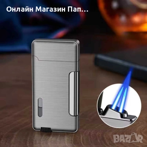 Пиезо-кристална запалка с двоен пламък – ветроустойчива, стилен дизайн, снимка 4 - Запалки - 54170924