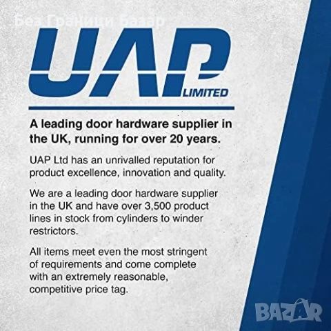 Нова UAP секретна дръжка 243 мм с цилиндров гард Високосигурна за врата anti-drill защита, снимка 2 - Други стоки за дома - 54414945