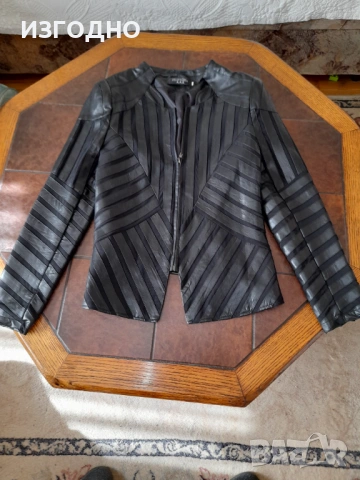 15€ МОДЕРНО КОЖЕНО ЯКЕ ЧЕРНО МОЖЕ И СТРАХОТЕН КОМЕНТАР