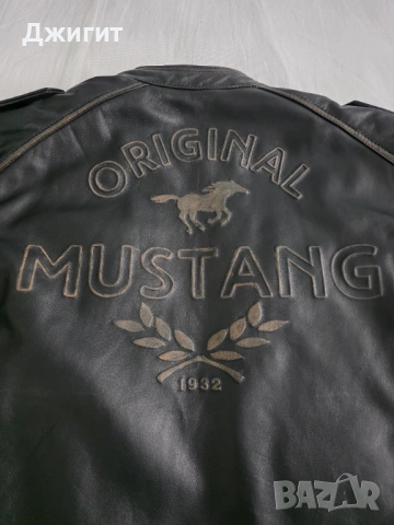 Мъжко кожено яке Mustang Size M чисто ново, снимка 9 - Якета - 54320944
