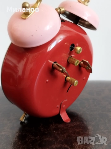 Стар анимиран будилник, настолен часовник, снимка 4 - Антикварни и старинни предмети - 54099730