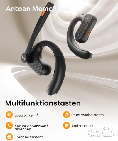 Слушалки EKSA S30 Open Ear Bluetooth с микрофон, снимка 8 - Bluetooth слушалки - 55072516