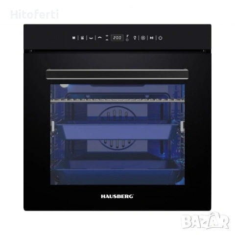 ПЪЛНО ЦИФРОВА 20-ПРОГРАМНА ФУРНА ЗА ВГРАЖДАНЕ 88 ЛТ HAUSBERG