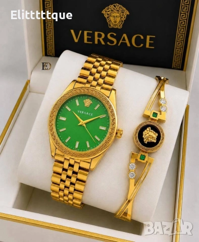 дамски комплект часовник и гривна Versace , снимка 2 - Луксозни - 54994291