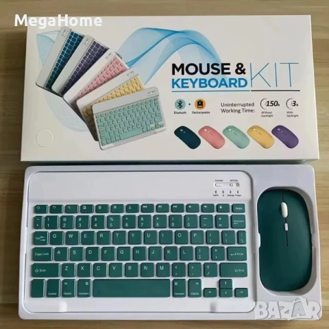 Безжичен Комплект клавиатура и мишка, Bluetooth, Презареждащи се, Мултифункционални, 78 клавиша, снимка 6 - Клавиатури и мишки - 54588597